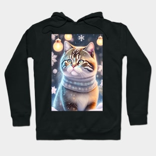 British Shorthair Kitten Enjoys Holiday Hoodie